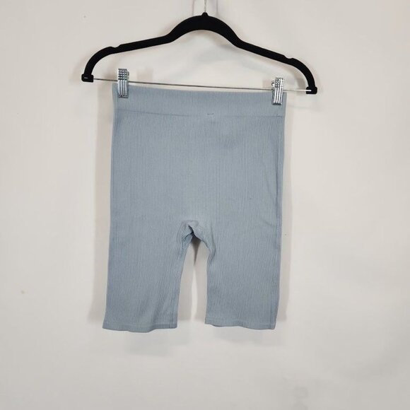 Love Tree Ribbed‎ Biker Shorts in Dusty Blue - Size large - Picture 4 of 6